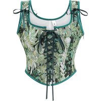 Summer Women's Corsets Floral Lace-up Vintage Bustier Crop Top For Women Slimming Corset Body Shaper