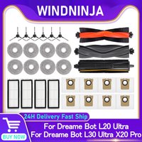 For Dreame Bot L30 Ultra L20 Ultra X20 PRO Dust Bags Hepa Filter Main Side Brush Mop Cloths Robot Vacuum Accessories Spare Parts