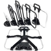For Brompton S-bag Backpack Bracket Folding Bike Front Racks Carrier Block Flat Frame Aluminum Alloy Brackets Silver Black