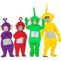 2025 New 4 Colors Baby Kids Child Teletubies Cosplay Jumpsuit Dipsy Po Lala Funny Anime Halloween Birthday Party Costume EA★ ❤ ☆