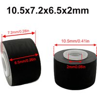 1pcs 10.5x7.2x6.5x2mm Rubber Pinch Roller Belt Pulley For Audio Tape Recorder Cassette Deck Movement Stereo Player Accessories