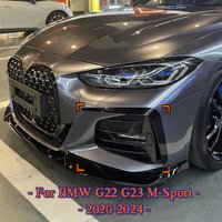 Car Front Bumper Lip Splitter Air Vent For BMW 4 Series G22 G23 M-Sport 420i 430i M440i 2-Door 2020-2024 Fog Lamp Grille Tuning