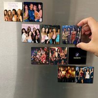 Popular Korea Kpop Band K-Katseye Personalized Picture Refrigerator Magnets Square Wedding Favors Magnetic Decoration Craft