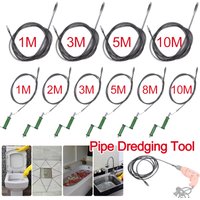 1-10M Sewer Pipe Unblocker Bathroom Hair Sewer Sink Cleaning Tools Snake Spring Pipe Dredging Tool Pipeline Kitchen Accessories