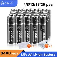 PALO 100 % Original 1,5 V AA Li-Ionen-Akku 3400 mWh AA-Lithium-Akkus 1,5 V AA-Batterie für Spielzeugautos