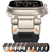 TPU Sports Rubber Band For Apple Watch Ultra 2 49mm 45mm 44mm 42mm Soft Silicone Strap For iWatch Series 9 8 7 6 5 4 se Bracelet