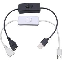 USB Cable with 303 Switch ON/OFF Male to Female Cords Inline Extension Toggle for LED Strip Tape Lamp USB Port Cord Power Line