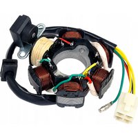 Komplettes Kabelbaum-Kit für 110-125cc ATV Quad, 6-Spulen-Magneto-Stator, CDI-Zündspule, Spannungsregler, Schalter, Zündkerze A7TC