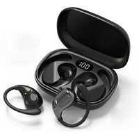 Wireless Earphones Bluetooth 5.4 Ear Hook Headphones HiFi Stereo Waterproof Headsets LED Display Long Standby Touch Earbuds