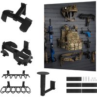 Tactical Helmet Vest Waist Belt And Rifle Display Stand Adjustable Hunting Equipment Collection with Wall Display Mount