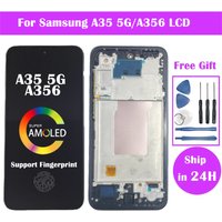 Super AMOLED Pantalla A35 5G Samsung LCD A356B A356E A356U Display Touch Screen Digitizer For Samsung A35 LCD Replacement Parts