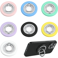 Magnetic Metal Ring Phone Holder for IPhone 14 15 16 Xiaomi 180° Rotation Finger Ring Buckle Desktop Folding Bracket for Magsafe