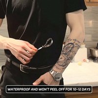 Durable waterproof for one to two weeks English rudder and anchor pattern temporary tattoo stickers simulated fake tattoo arm