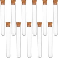 50 Pcs Bottled Test Tube Plant Tubes Seal Laboratory Clear Storage Plastic Bottles Child