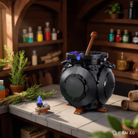 652 Block Building Block Crucible Secret Potion Classroom Building Block Magic Movie Model Creative Assembly Toy Gift