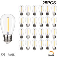 LED S14 Replacement Light Bulbs 1W E27 Shatterproof Retro Edison Bulbs 220V DC3V for Waterproof IP44 Outdoor String Lights