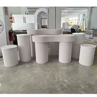 Wedding Event Birthday Party Decorations Modern Custom White Pvc Stand Cake Table Plinth Set