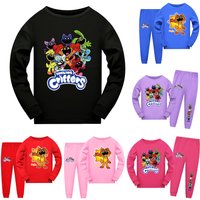 New Autumn Smiling Critters Child Pajamas Girls Boys Long Sleeve Pants Set Cartoon Sleepwear Kids Pajamas for Toddler Sleepwear