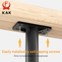 KAK Black Furniture Legs Adjustable Bed Beam Support Foot Sofa Table Feet Replacement Plastic Steel Heavy Duty Bed Hardware
