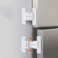Practical Anti-Open Unisex Safety Lock White ABS Door Locks Closing Buckle