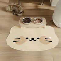VIKAMA Cute Pet-Specific Waterproof Tablecloth Stain-Resistant And Dirt-Proof Anti-Leakage Pad For Cats And Dogs When Eating