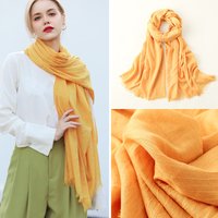 Mantle Beach Scarf Solid Color Art Sunscreen Small Scarf Beach Strip Scarf Summer Beach Vacation Swimming Yellow