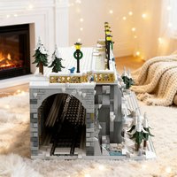 2597pcs MOC The Winter Village Promenade Seasonal Christmas Model Building Blocks Architecture Toy Brick Christmas Gift Kids