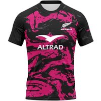 Men's Top Camiseta De Rugby Picton All Blacks Pluma Match Pink T-Shirt O-Neck Raglan Quick Drying Sports Top Outdoor Fitness Top
