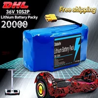 Kostenloser Versand 36V 20Ah wiederaufladbare Lithium-Batterie 10S2P 20000mAh 18650 Batterien für elektrische selbstbalancierende Scooter und Hoverboards