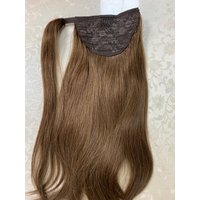 New Brown Human Hair Ponytail Straight Drawstring Ponytail 100% Human Hair 60g/pc Clips in Hair Extension Natural Women Ponytail