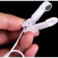 Electrode Lead Wires with 2 Ear Clips for Tens Therapy Machine Massager 2.5mm