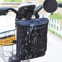 AliExpress NONE Black Handlebar Bag for Bikes & Motorcycles, Secure Closure & Adjustable Straps, Ideal for Commuting & Adventure Cycling