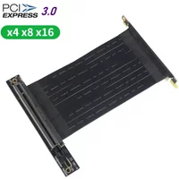 PCI Express x4 x8 x16 to x16 Riser Cable Double 90 Degree Right Angled Video Card Extension Cable Gen3 for Graphics Vertical GPU