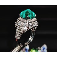 Foydjew Luxury Elegant Multicolor Green Sugar Tower Crystal Rings Female Fashion All Match Silver Color Jewelry For Women