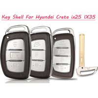 jingyuqin New 3/4 Buttons Remote Car Key Shell Cover For Hyundai Creta Mistra Elantra Verna Tucson ix25 IX35 Smart Case