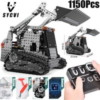 alloy bulldozer robot robot construction set robotics education kit robot kit mecano metal construction remote robotic kit