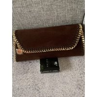 Trendy Coffee Brown Clutch Handbag for Women Chain Handle Ballroom Handheld Bags Soft Leather Fashionable European Style