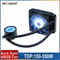 Water Cooler AM4 For AMD AM3 LGA2011 1700 115X 4pin RGB 120mm Fan Processor Cooler Heatsink IWONGOU PC Water Cooling Radiator