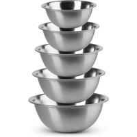 Polished, Durable and Lightweight, Nesting Metal Mixing Bowls for Baking, Cooking & Food Prep, Dishwasher Safe