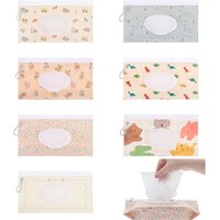 EVA Baby Wet Wipe Pouch Portable Buckle Wipes Holder Case Flip Cover Snap-Strap Reusable Wet Wipe Bag Outdoor Tissue Box