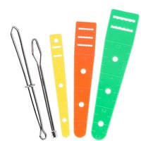 5pcs Drawstring Threader Tool Set Flexible Portable Stainless Steel Hoodie String Threading Tool Kit For Jackets Sweatpants