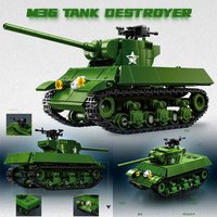 American M36 Tank Destroyer Gunfighter Vehicle Jacksall Construction Building Blocks Educational Toy Gift