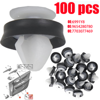100/50Pcs Car Auto Bumper Fastener Retainer Push Door Panel Clips 9341PF 6991Y8 For Citroen C2 C8 C3 C4 Picasso Peugeot 307 508