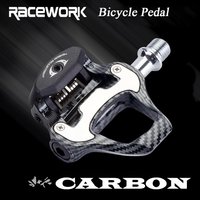 Racework Rennrad Lock Pedal ultraleichte Kohle faser Textur selbstsicher nde Aluminium Paddel Lager Pedal R550 mit SPD Lock