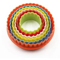 5pcs/Set 5 size Plastic Cupcake Round Shape Cookie Cutter Cake Mold Biscuit Fondant DIY Cake Kitchen Cooking Tools