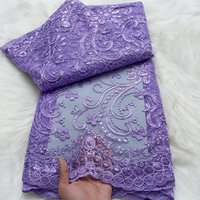 2026 Luxury French Embroidery Mesh Tulle Lace Fabric for Wedding Dress African Nigerian Lace Fabric Style Sewing Material 5Yard