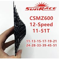 Sunrace 12 Speed CSMZ600 CSMZ800 11-51T 50T Bike 12S 12V MTB Cycling Cassette Riding For SRAM Flywheel XT HG M6100 M8100 M9100