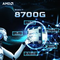 NEW AMD Ryzen 7 8700G 8-Core 16-Thread 4.2GHz Socket AM5 4NM L3=16M Processor 65W R7 8700G DDR5 but without fan