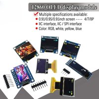 Yellow Blue color 4Pin 7Pin128X64 OLED LCD LED TFT Display Module For Arduino 0.91 0.95 0.96 I2C IIC Serial new original