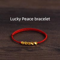 Fashion Hand Braided Red Rope Bracelet Lucky Copper Gourd Beads Handweavn Couple Bracelets Women Men Lovers' Gift Bangles